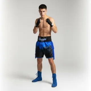 Shine bright BX 194296 Black & Blue Alex Custom Boxing Shorts & Trunks