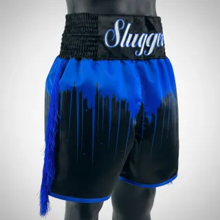 Shine bright BX 194296 Black & Blue Alex Custom Boxing Shorts & Trunks