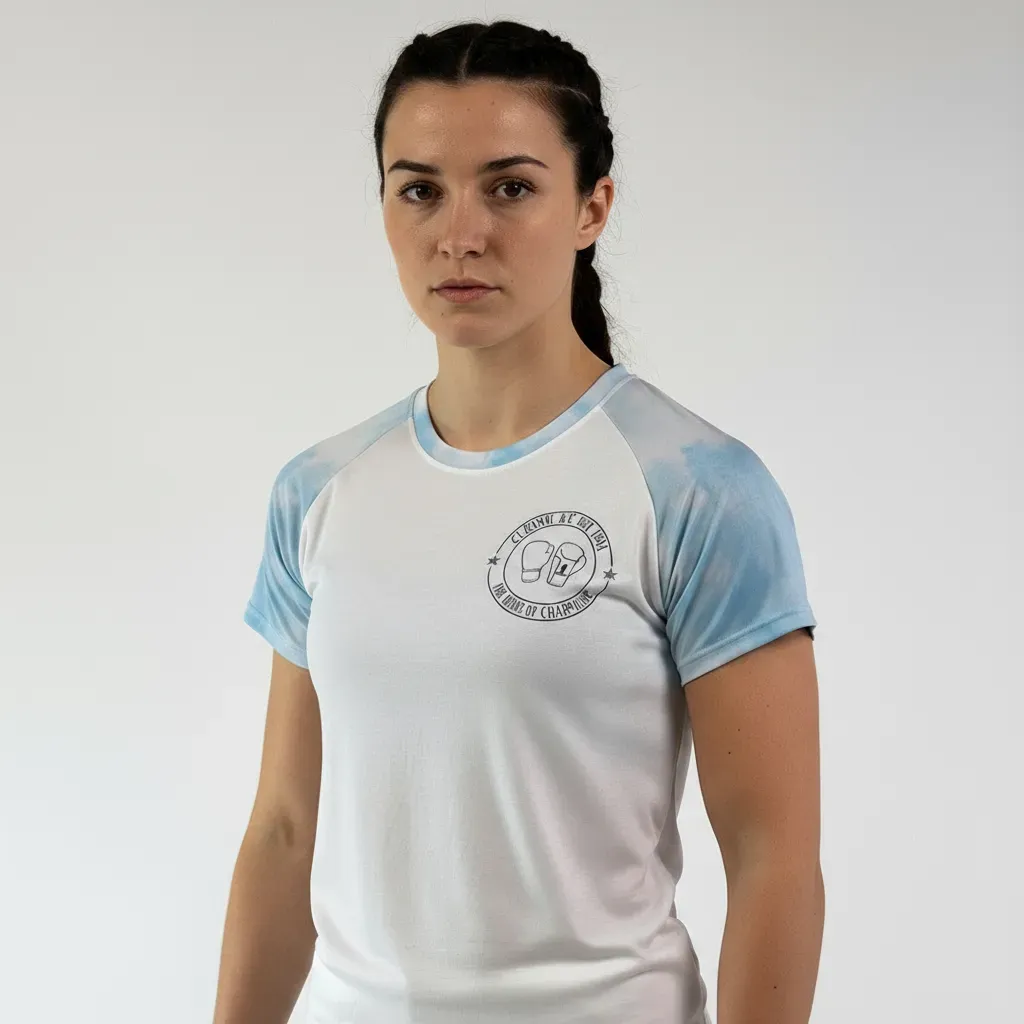 Raglan T-shirt new Kaysie White & Blue 193048 T-shirts