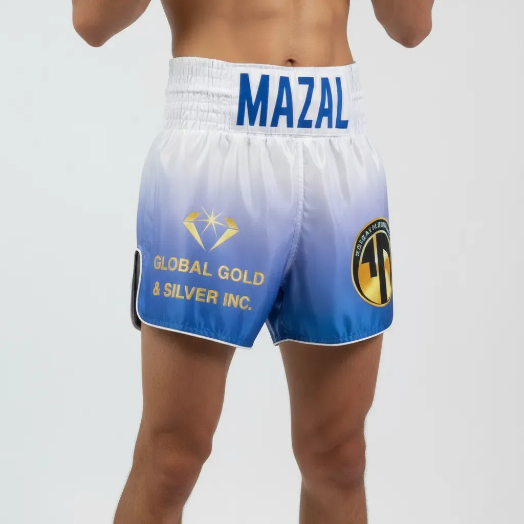 Classic MTS Lieal Blue & White 194145 Muay Thai Shorts