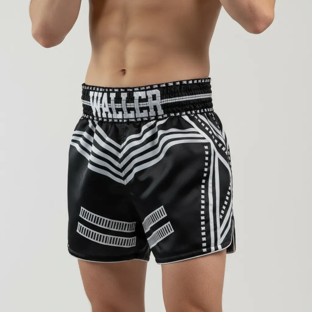 ROBOT MTS Waller Black & silver 154262 Muay Thai Shorts