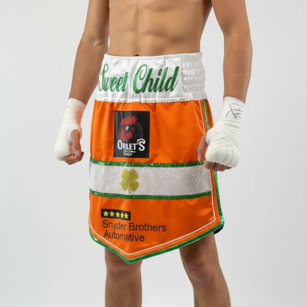 Gladiator Stripe Matthew Orange-White-Green 193035 Gladiator Shorts