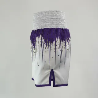 Shine bright BX Carlos White & Purple 192556 Custom Boxing Shorts & Trunks