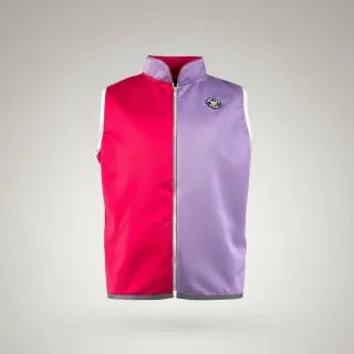 Custom boxing jacket Haringey design in lilac and pink satin with mandarin collar