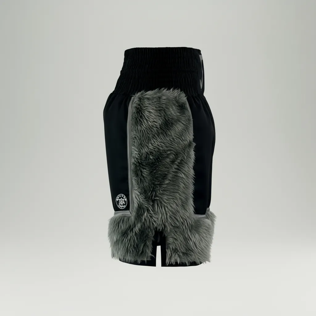 BOMBER BX Josh Black & Grey 193657 Custom Boxing Shorts & Trunks