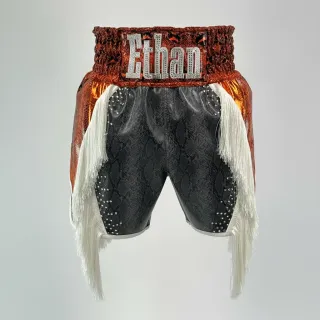Haymaker BX Ethan Grey-Orange-White 184196 Custom Boxing Shorts & Trunks