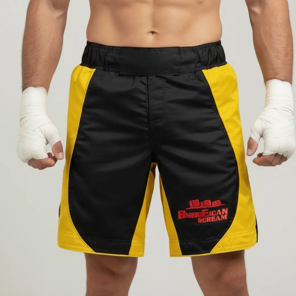Carbon MMA Louis Black&Yellow 176618 MMA Shorts