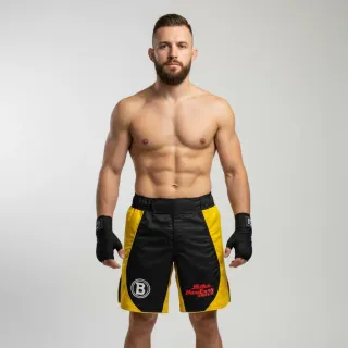 Carbon MMA Louis Black&Yellow 176618 MMA Shorts