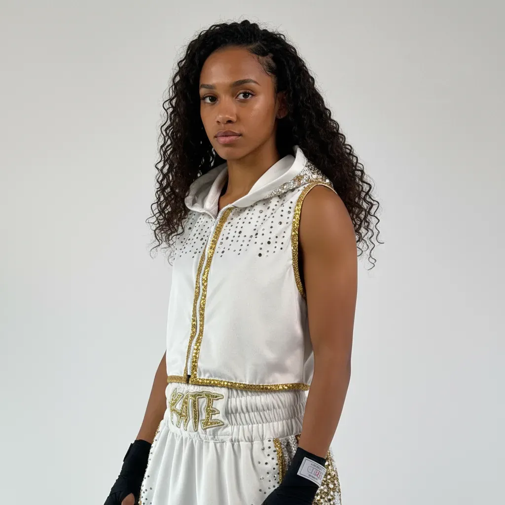 Classic Crop Top Jkt New Kaitlin White&Gold 193605 Jackets