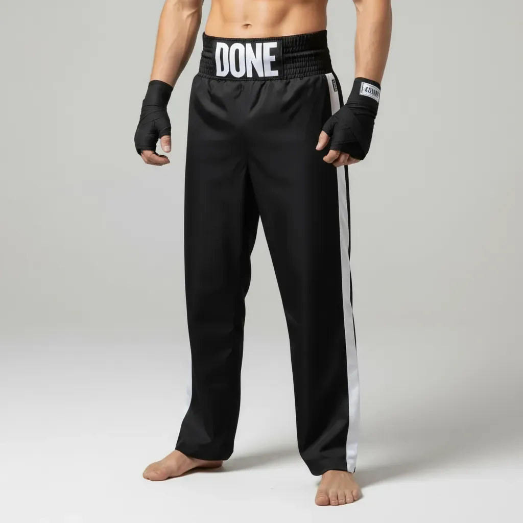 Side Stripe KBX Bethan Black&White 184265 Kickboxing Trousers