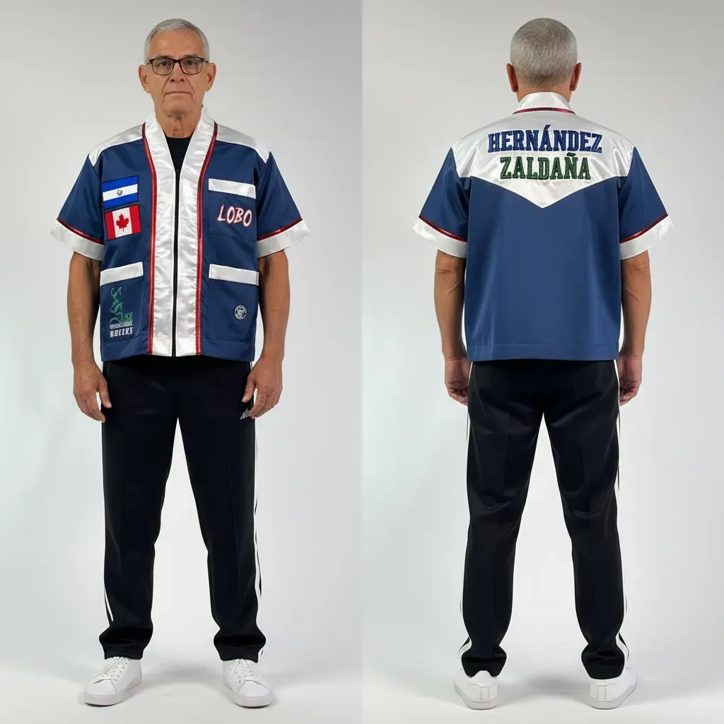 GROOVE 193761 Navy blue & White Guillermo Corner Jackets