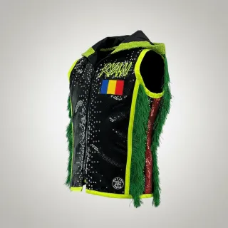Side Stripes JKT Black & Green Anca F Jackets