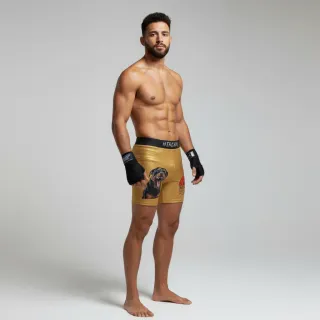 Classic Compression/ Value Tudo Shorts Gold & Black Ethen M Compression Shorts