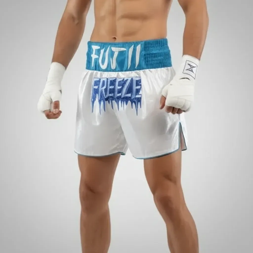 Classic MTS 194220 White&Blue Muay Thai Shorts