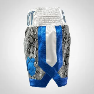COTTO BX White contrast snake Josseph C Custom Boxing Shorts & Trunks
