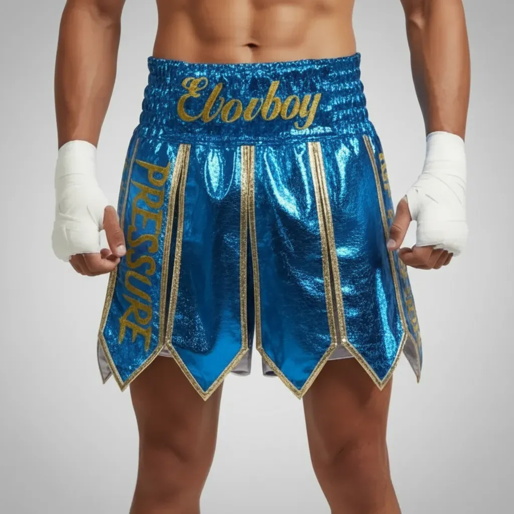 Roman Gladiator  191608 Light Blue & Kings Gold Gladiator Shorts