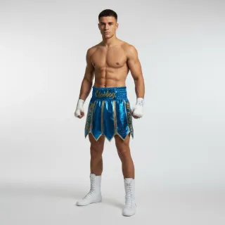 Roman GLA 191608 Light Blue & Kings Gold Gladiator Shorts