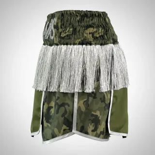 David GLA 194392 Army Green & White Gladiator Shorts