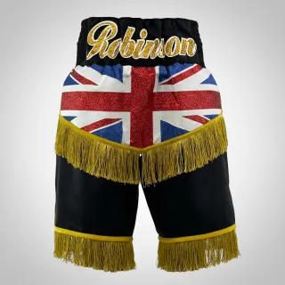 Great Britain BX Black & Great Britain Flag Sonnie R Custom Boxing Shorts & Trunks