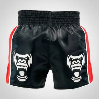 Side Stripe MTS 194901 Black-Red-White Muay Thai Shorts