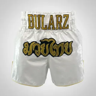 Classic MTS 195186 White & Kings Gold Muay Thai Shorts