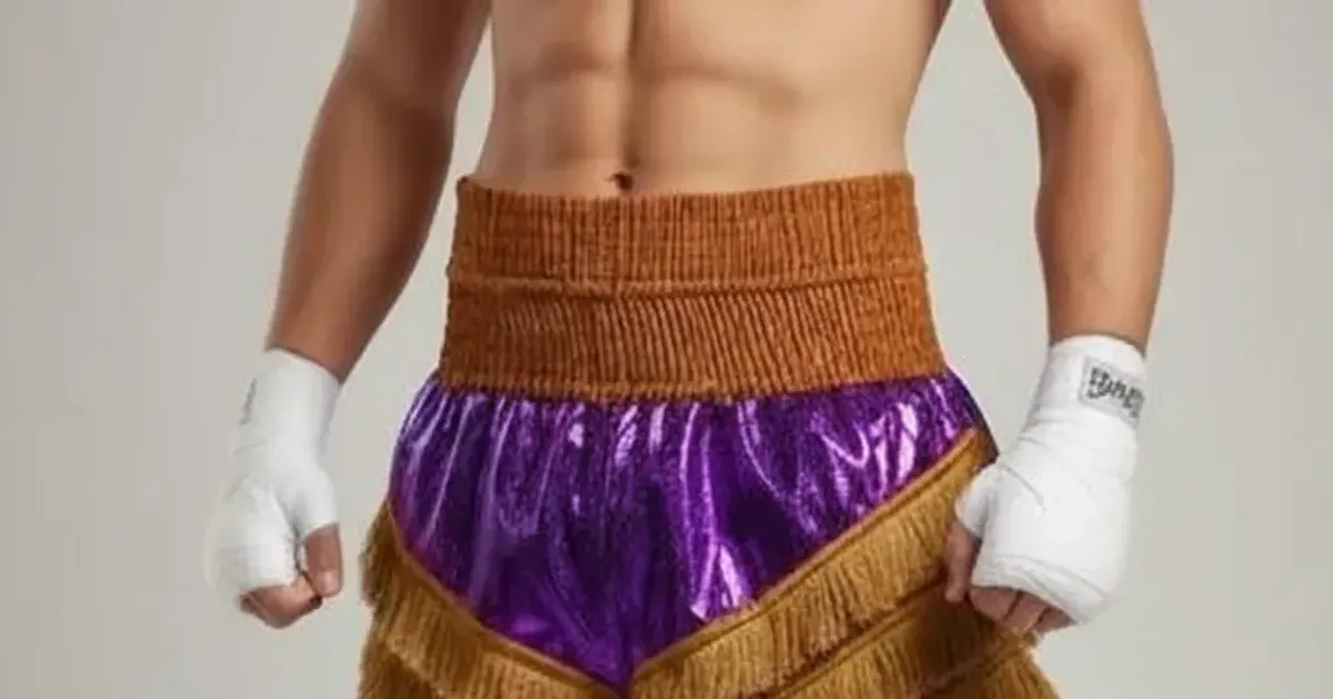 Boxing Shorts Rumble Rebel Custom Boxing Shorts | Purple High Shine Satin with Gold Tassels ...