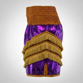 Rebel BX old Purple & Dark Gold Aaron M Custom Boxing Shorts & Trunks