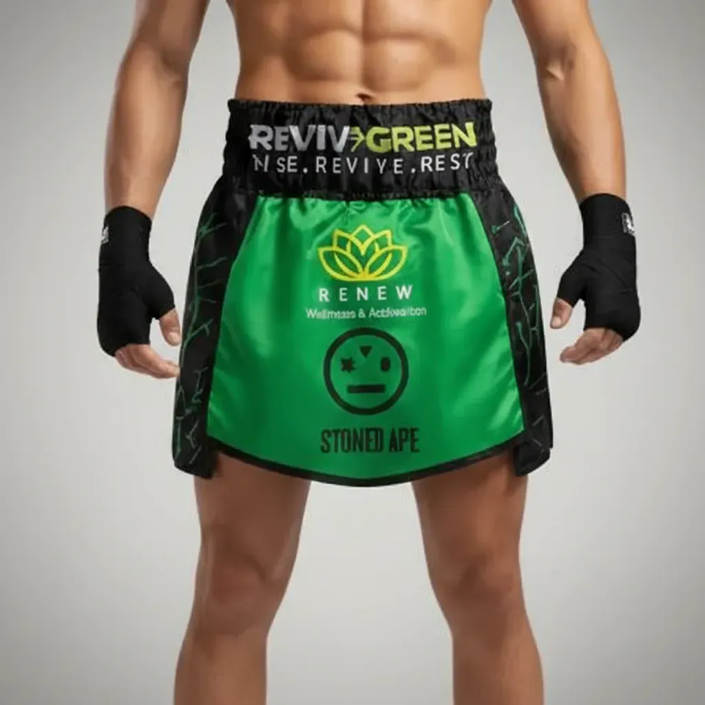 Thunder David GLA 195127 Green & Black Gladiator Shorts