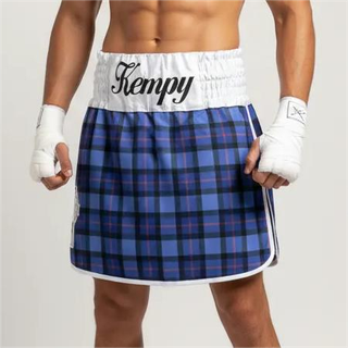 194984 Blue Tartan & White