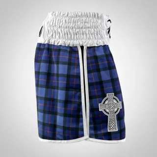 Classic Gla 194984 Blue Tartan & White Gladiator Shorts