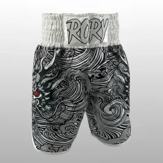 Tatsu Storm BX Black & White Rory H Custom Boxing Shorts & Trunks