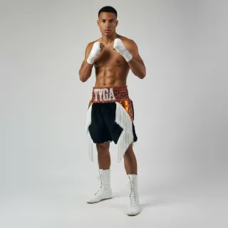 Haymaker BX Black & Orange Ali R Custom Boxing Shorts & Trunks