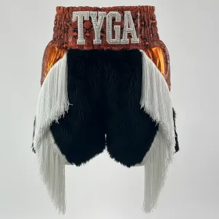 Haymaker BX Black & Orange Ali R Custom Boxing Shorts & Trunks