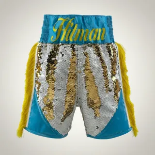 Light Blue & Gold Yellow Full Boxing Kits Full Kits