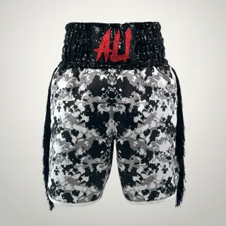 Classic BX Black camo Nina R Custom Boxing Shorts & Trunks