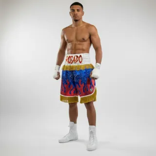 Fire BX Red & Blue Jordan B Custom Boxing Shorts & Trunks