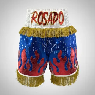 Fire BX Red & Blue Jordan B Custom Boxing Shorts & Trunks