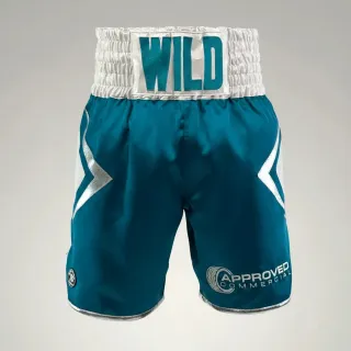 Chevron Bx Mid Blue & White Jake G Custom Boxing Shorts & Trunks