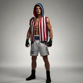 White-Red-Blue Full Boxing Kits