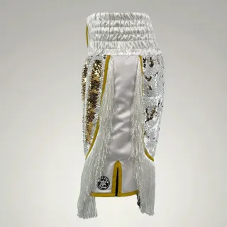 Lorenzo BX White & Gold Ryan S Custom Boxing Shorts & Trunks