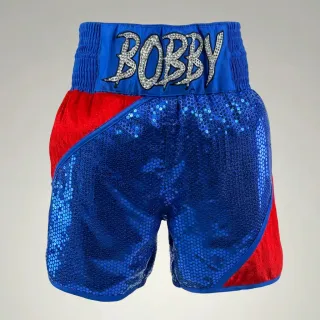 ZX BX Blue & Red Ben O Custom Boxing Shorts & Trunks