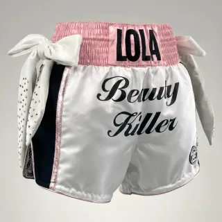 Side Stripe MTS White-Pink-Black 195567 Muay Thai Shorts