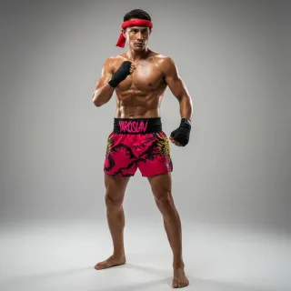 Tatsu Storm MTS Pink & Black 196918 Muay Thai Shorts