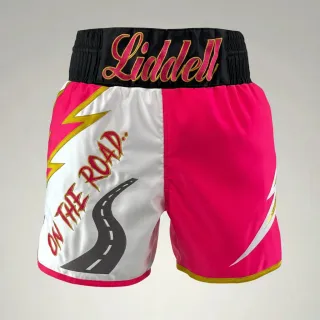 Lightning BX Pink & White Chris L Custom Boxing Shorts & Trunks