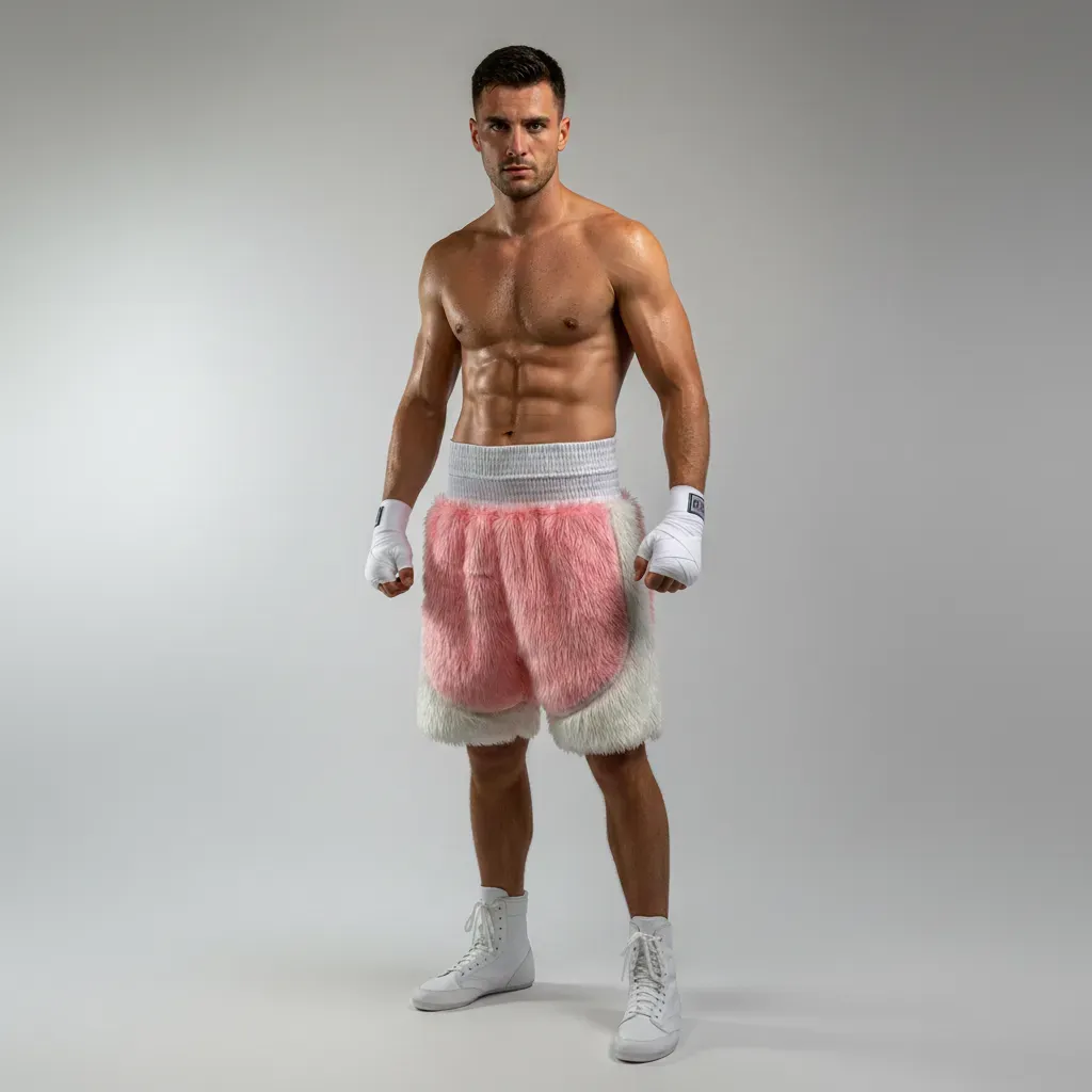 Lorenzo BX Pink & White Josh F Custom Boxing Shorts & Trunks