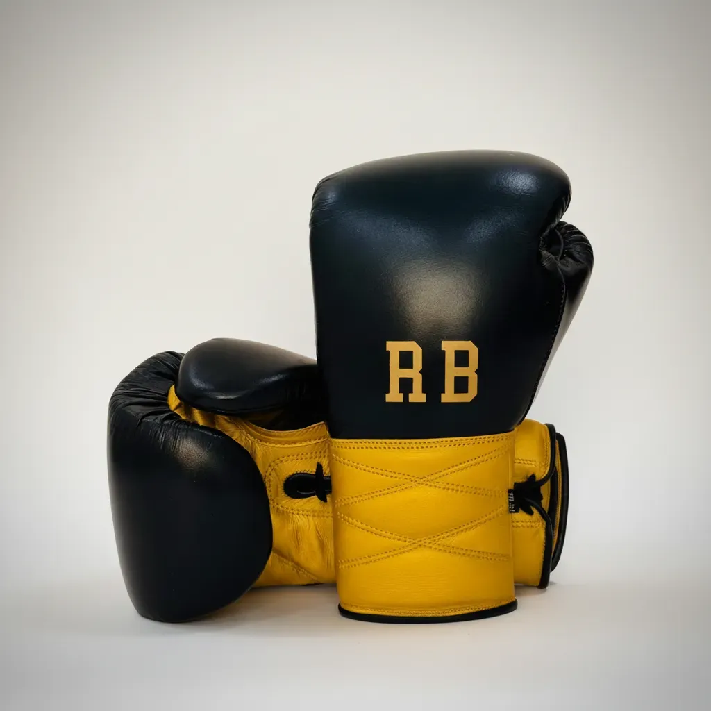 Gloves Cross Stitch Black & Gold Arianna R Boxing Gloves