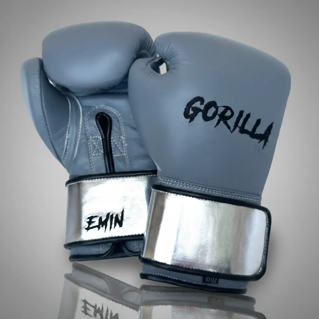 GLOVES EASY (2 colour) Light Grey & Silver Victoria l Boxing Gloves