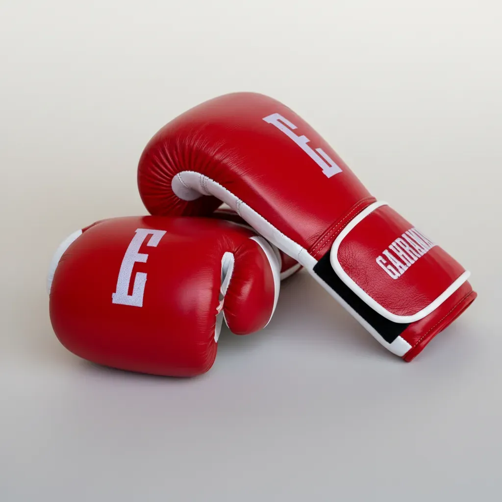 Gloves Classic Red & White Elshan G Boxing Gloves