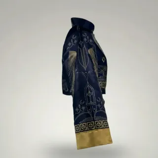 Egyptian Crop Top Navy Blue & Gold Mai S Jackets