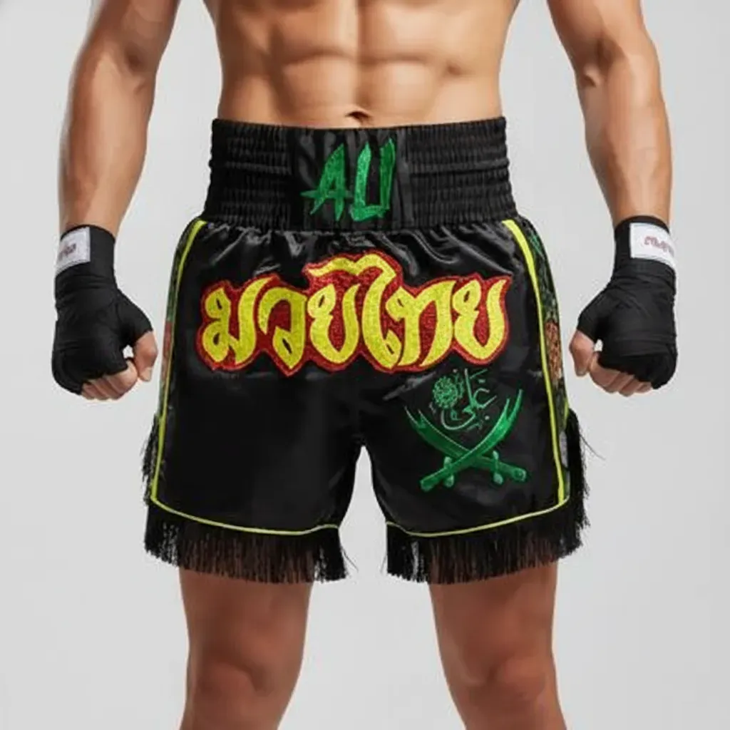 null Black  zayn B Muay Thai Shorts
